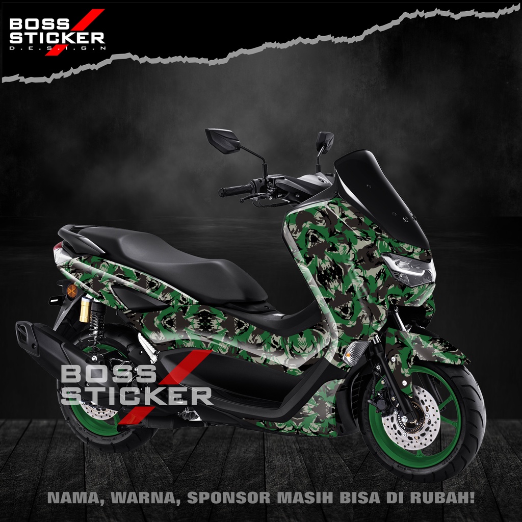 stiker new nmax - decal nmax 2021 full body motif army
