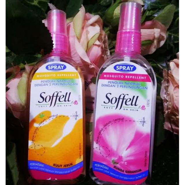 SOFFELL SPRAY 80 ML KULIT JERUK BUNGA GERANIUM PENOLAK NYAMUK