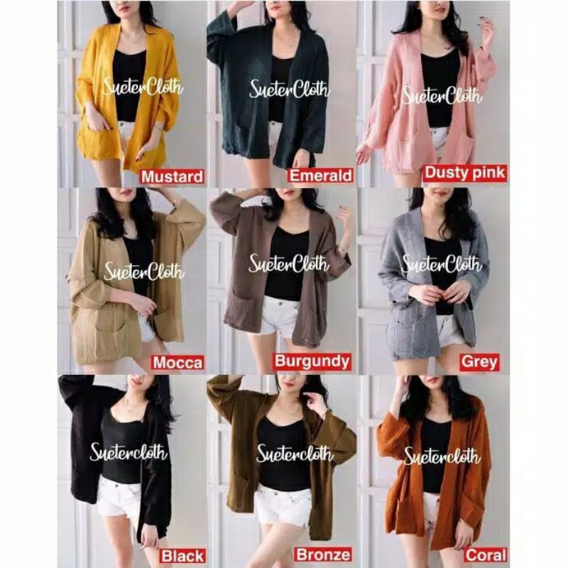 OOCY Cardy Cardigan Oversize Cardigan Wanita kardigan muslim