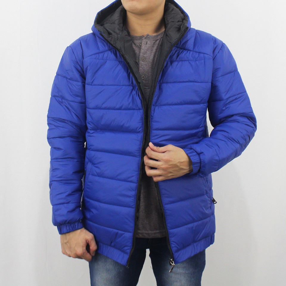 JAKET PUFFER TEBAL PRIA BIRU SIZE M L XL XXL  - JAKET WINTER - JAKET PARASUT TEBAL PRIA - JAKET GUNUNG TEBAL PRIA BIRU