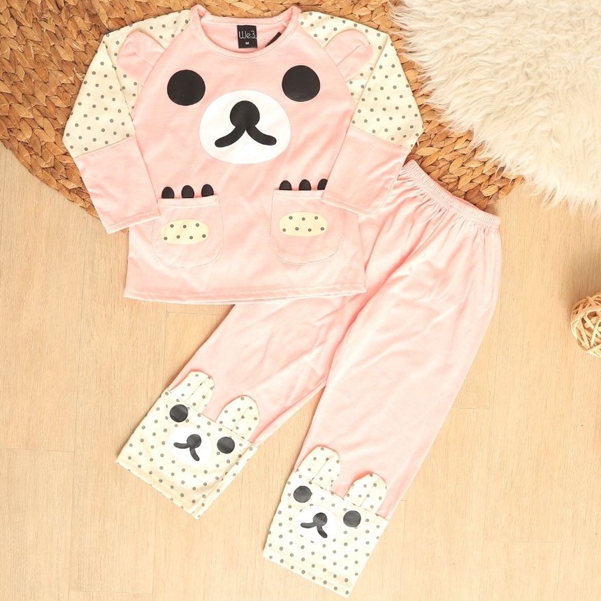 BAJU SETELAN PIAMA ANAK PEREMPUAN MERK WE3