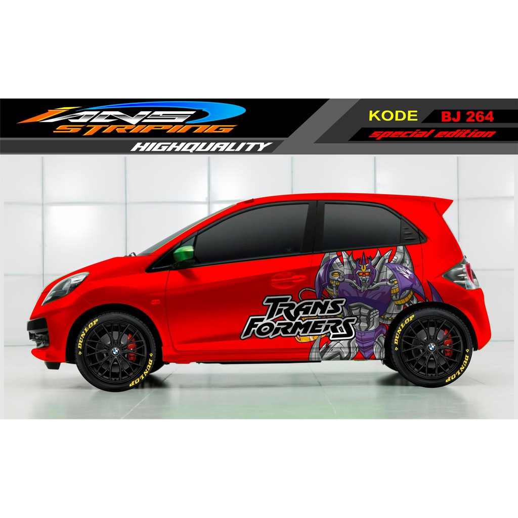 STICKER MOBIL BRIO, JAZZ, AGYA, MOBILIO, SIGRA, KARIMUN, ATOS / STICKER MOBIL