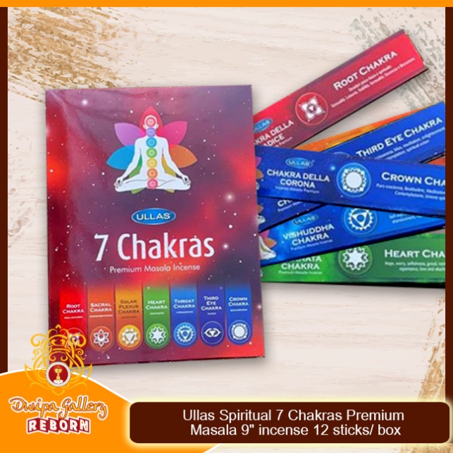 Dupa Hio Harum Wangi India Ullas 7 cakra 8&quot; gift pack (7 aroma in 1)