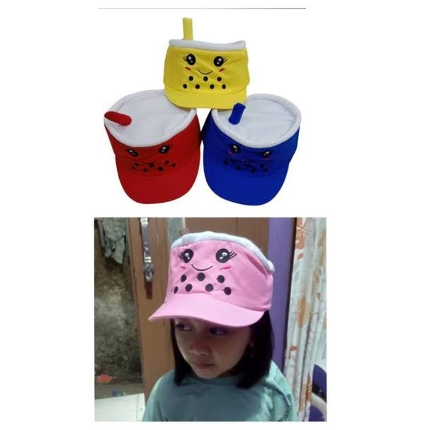 Topi Anak Balita TK SD BOBA Bahan Dreal / Twill Topi Baseball Olahraga/Topi UNIK DAN LUCU***