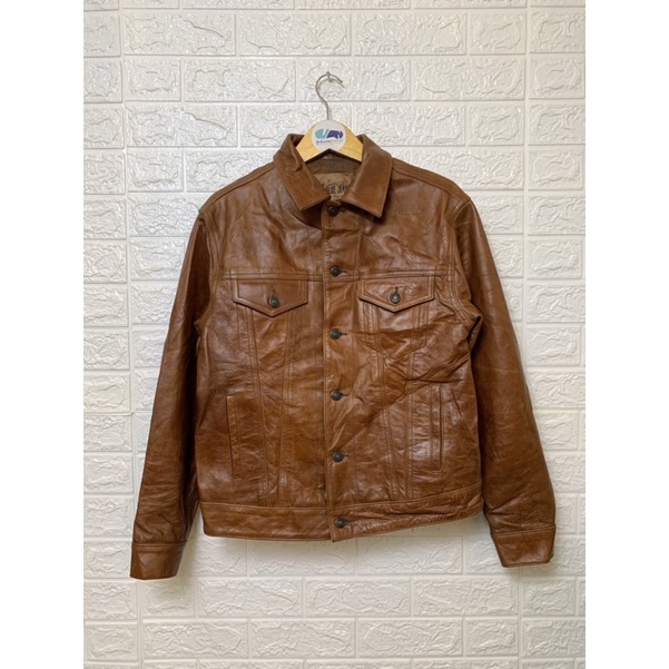 Jaket Kulit Gap Blue Jeans