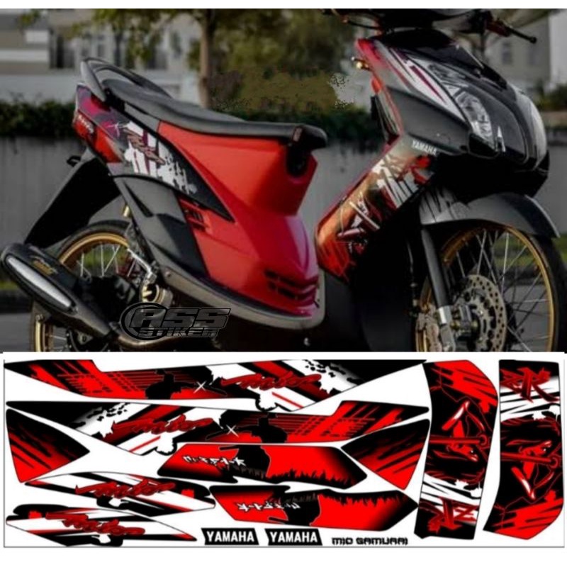 striping stiker mio soul karbu samurai x