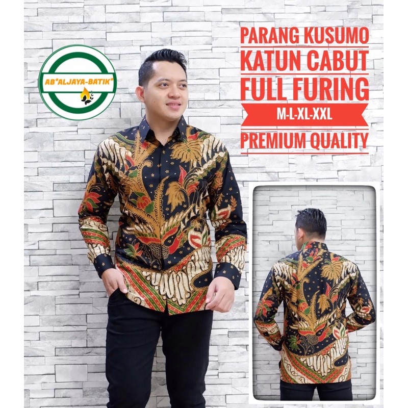 BATIK KUSUMO FULL FURING KATUN HALUS SRAGENAN SIZE M-XXL ASLI SOLO TERMURAH