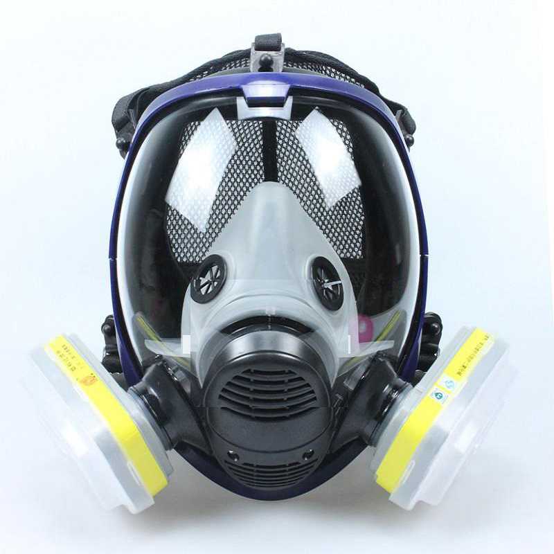 Masker Gas Acid Full Face 6002CN Filter - 6800-Hitam