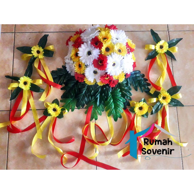 bunga mobil pengantin/pernikahan