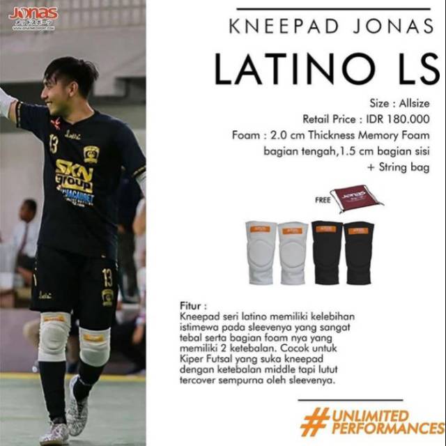 KNEEPAD FUTSAL LATINO LS JONAS