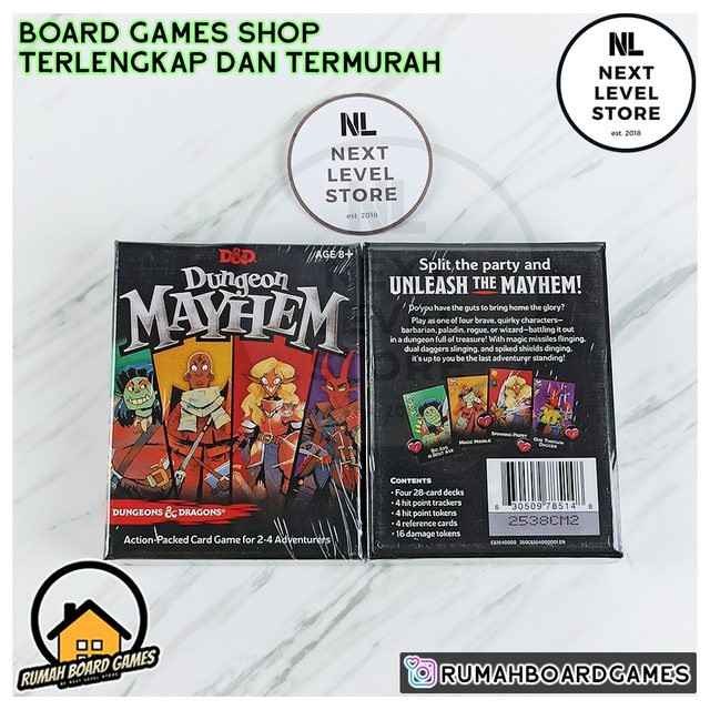 Dungeon Mayhem Basic &amp; Expansion Card Game Board Games Ready Stock