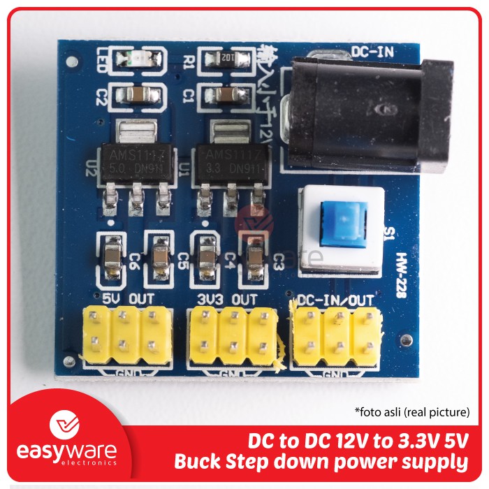 DC to DC 12V to 3.3V 5V Buck Step down power supply module