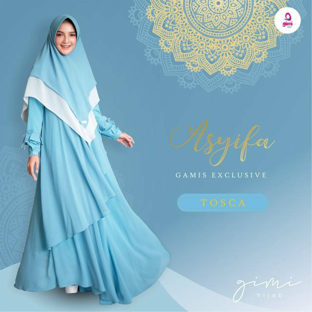 Gamis Set Syari Asyifa Exclusive by Gimi Hijab