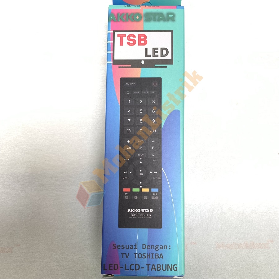 REMOT TV LCD LED TABUNG AKKO STAR TV TOSHIBA TANPA PROGRAM