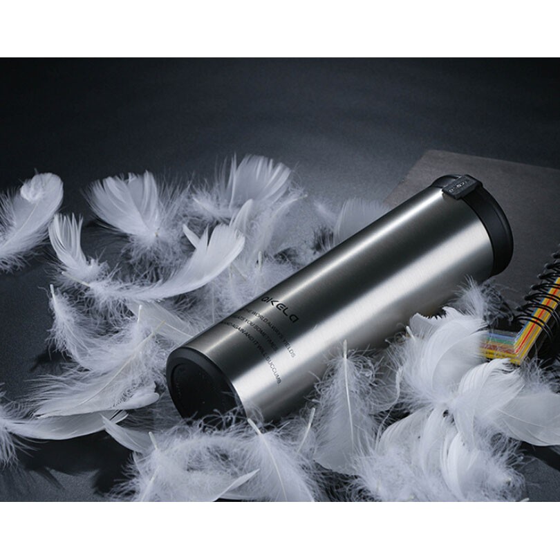 Botol Minum Thermos Stainless Steel 450ml QKELLA Black
