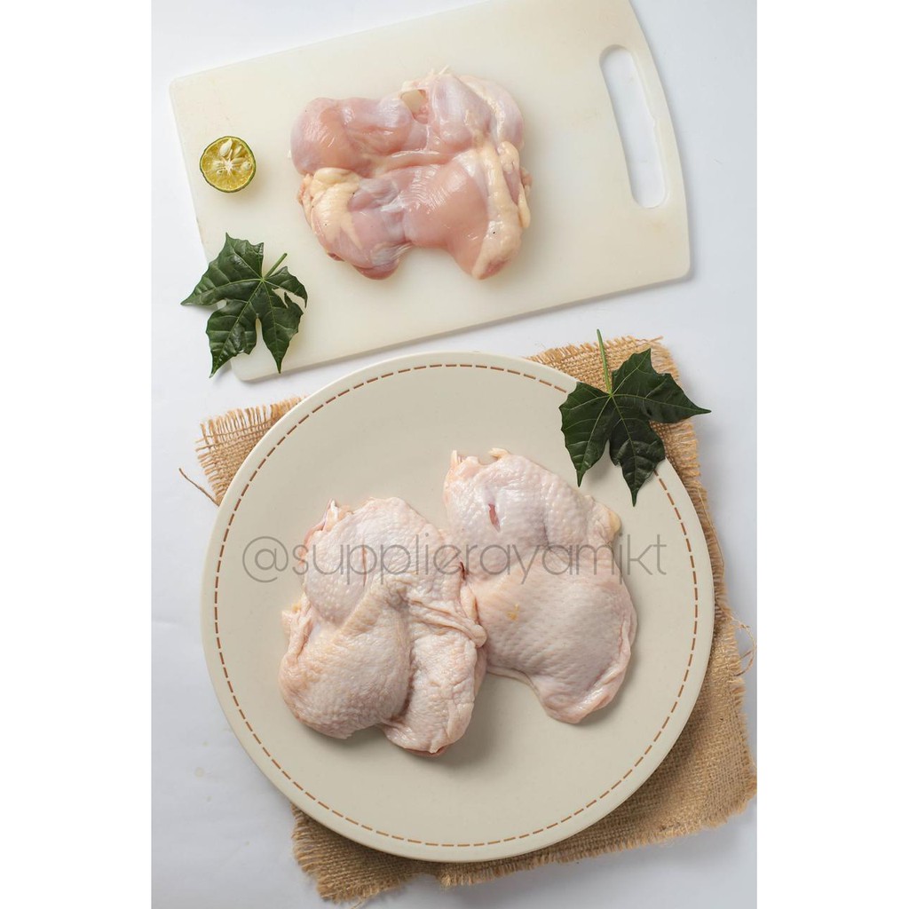 

FILLET PAHA DENGAN KULIT AYAM / BONELESS PAHA KULIT AYAM 1 KG (fresh)