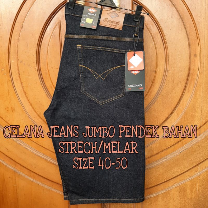 celana jeans big size pendek pria 40-50 MELAR