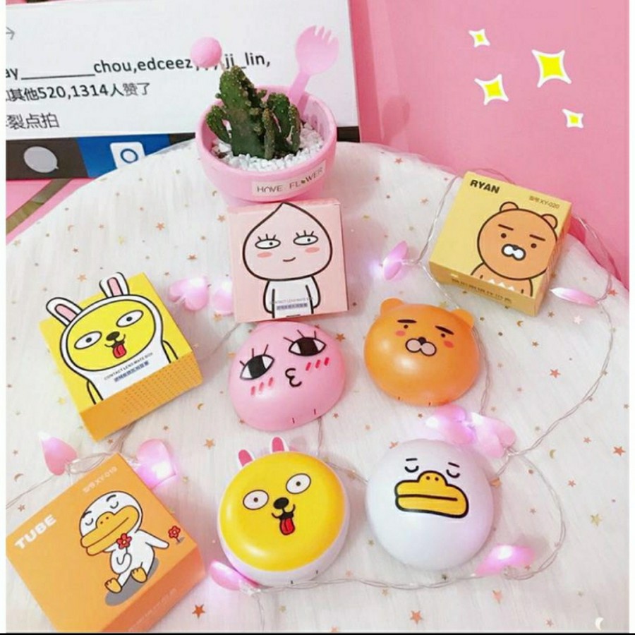 tempat softlens / softlens case cacao friends bulat