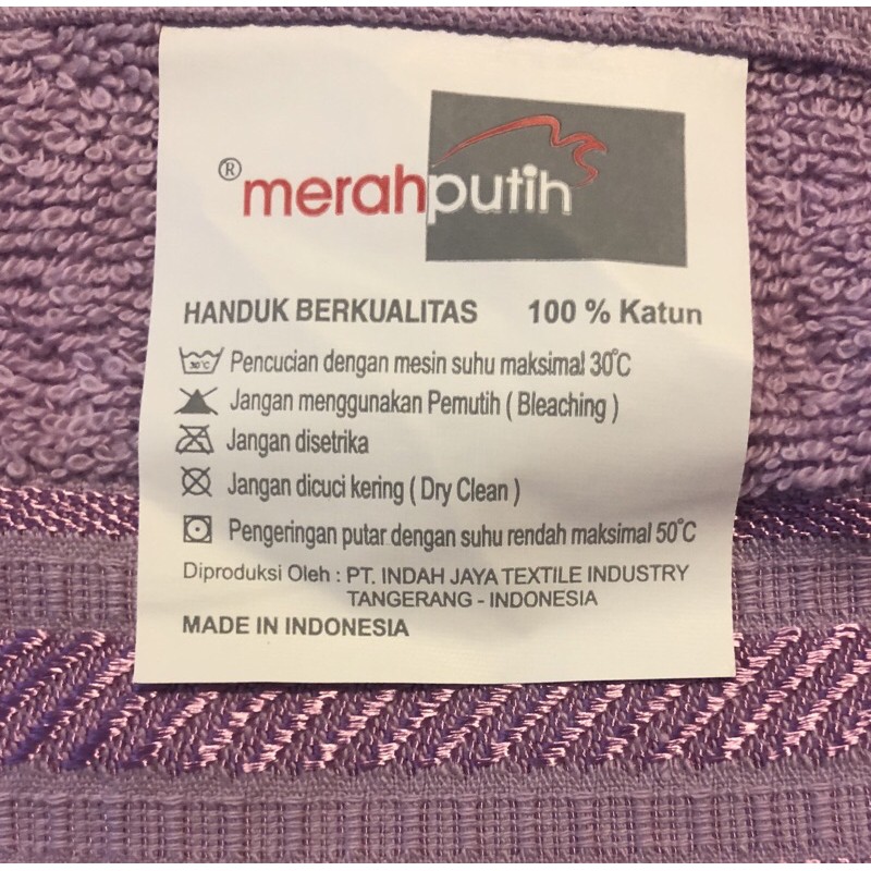 Handuk Merah Putih 30x70 cm/Handuk Mandi SPORT Ukuran KECIL Bahan Katun SERAP AIR Terry Palmer Group