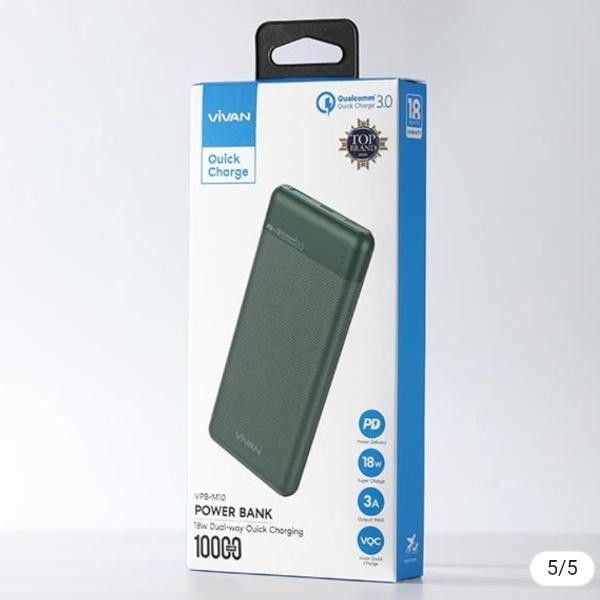 POWERBANK VIVAN VPB-M10 10000MAH QUALCOMM 3.0 FAST CHARGING