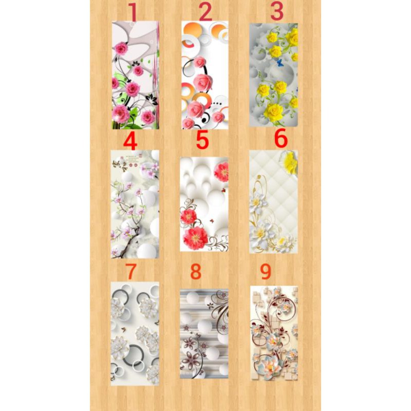 STIKER KACA MOTIF BUNGA 3D