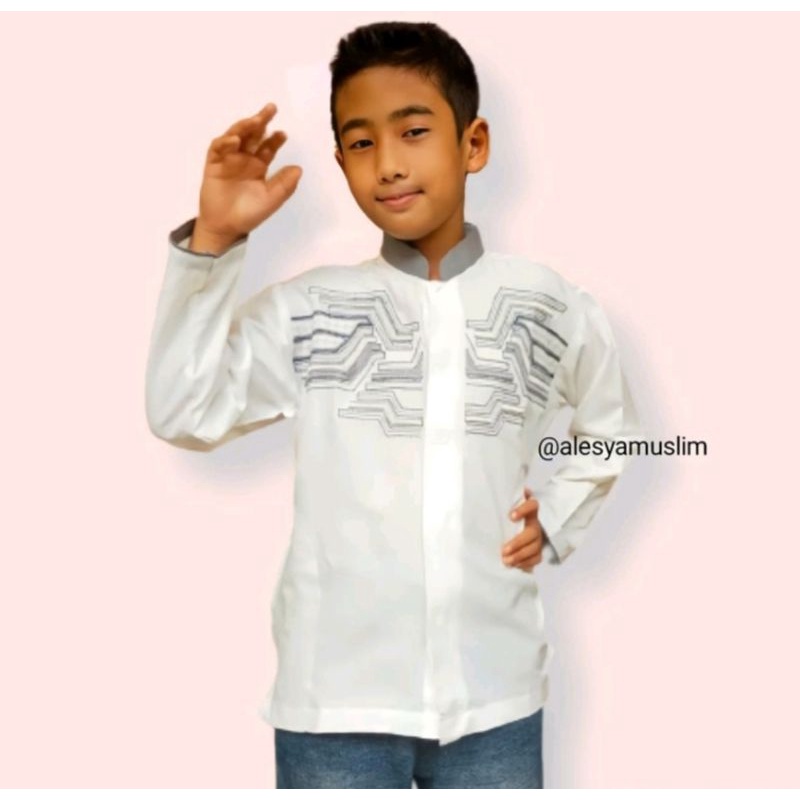 BAJU KOKO ANAK TANGGUNG TANGAN PANJANG DORDIER 01