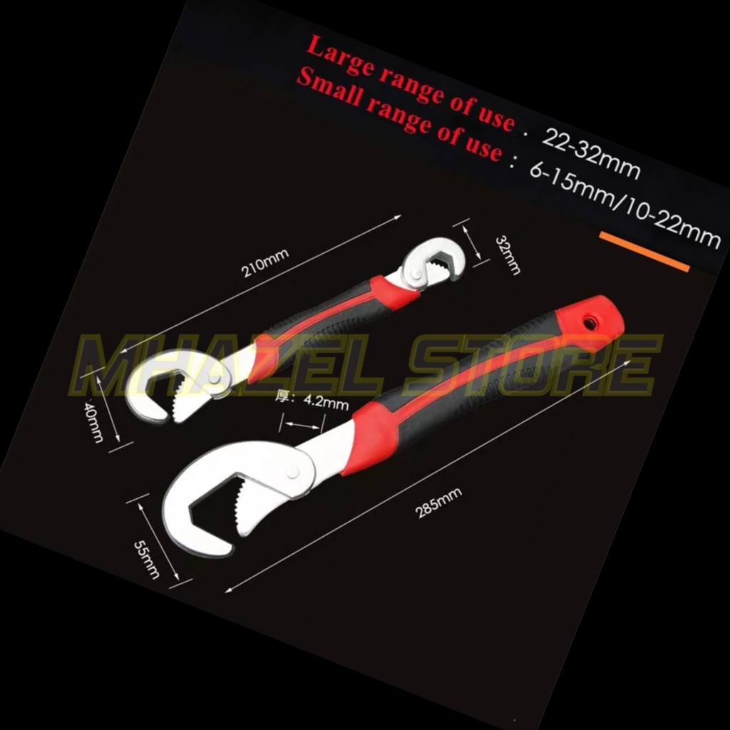 KUNCI SNAP N GRIP KUNCI PAS MULTIFUNGSI MAGIC WRENCH 2 PCS