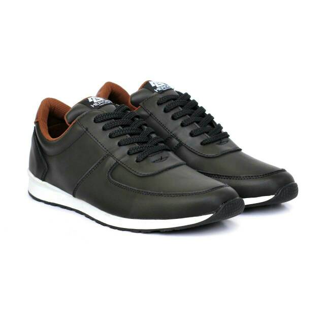 HEROES FREY Black - Sepatu Sneakers Casual Pria Santai Kasual Sporty pria Sneaker Lokal Original