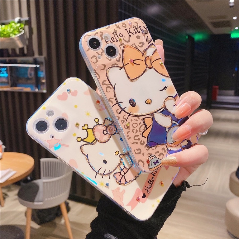 Pink Hello Kitty Queen Softcase for iphone XS XS Max XR 11 Pro Max 12 Pro Max 13 Pro Max