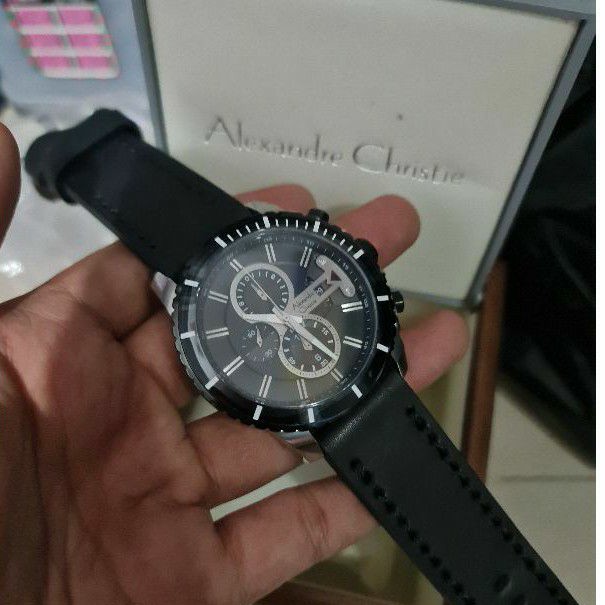 jam tangan pria alexandre christie original ac6527 silver black