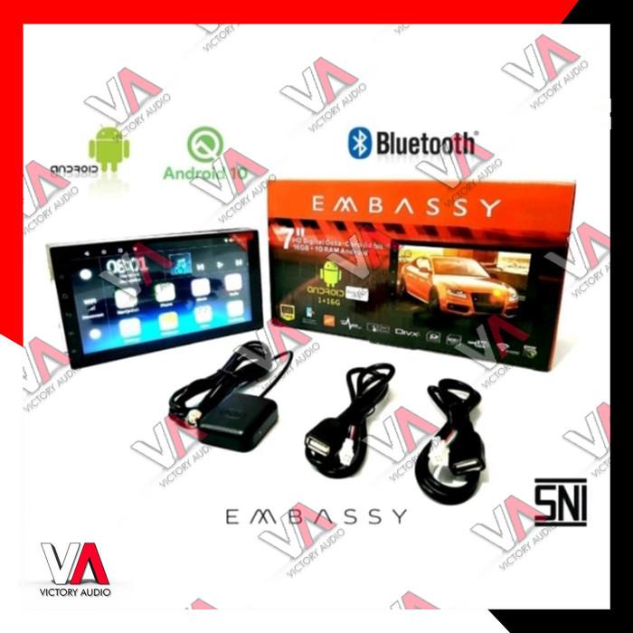 Head Unit Double Din Android Embassy 7 Inch Universal Ram 2Gb Rom 32Gb