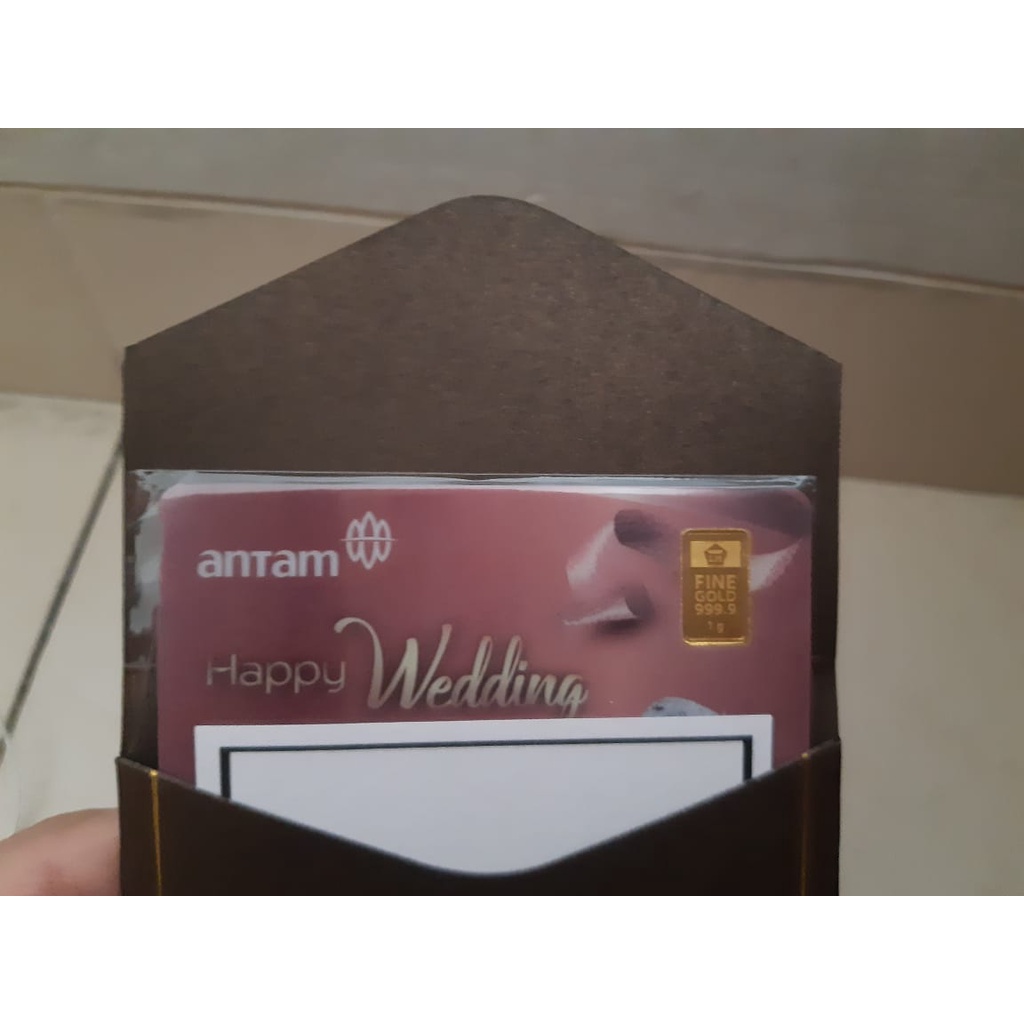 Kado Nikah Logam Mulia Antam Gift Series Happy Wedding 1 gr-Gift Series saja