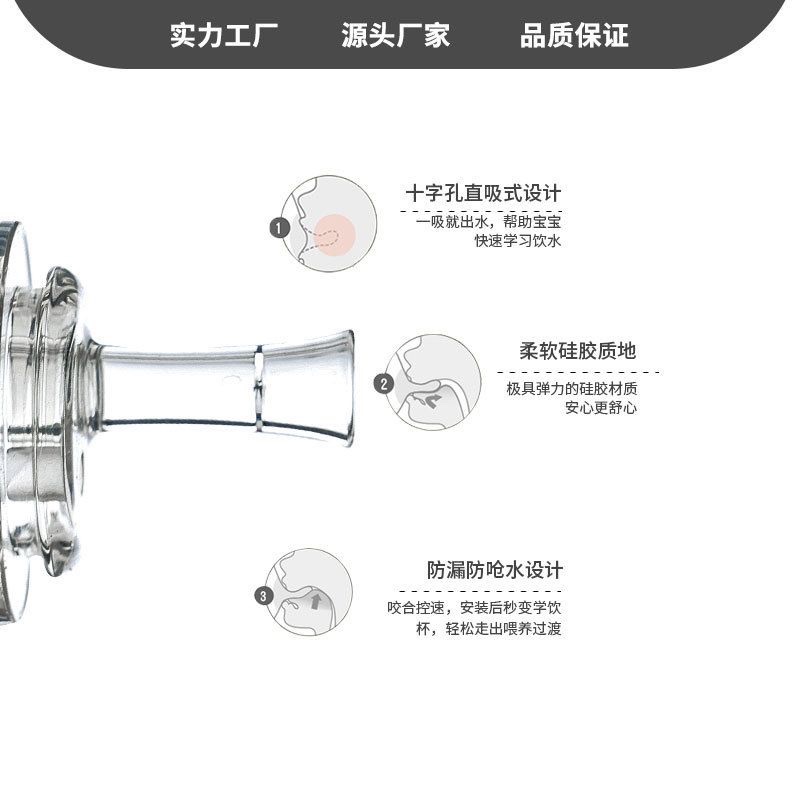 Sedotan Pengganti Nipple Straw Sippy Replacement Botol Susu Slim / Standar Neck