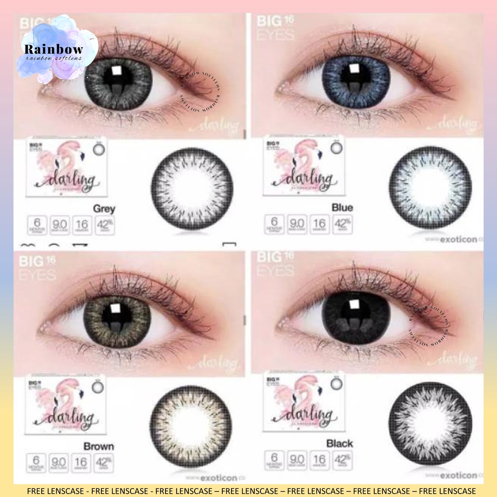 [COD] SOFTLENS X2 DARLING NORMAL &amp; MINUS (-0.50 S/D -3.00) BIG EYES DIA 16MM