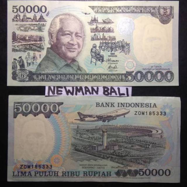 #9 Uang Kuno 50rb Soeharto Kertas Asli Dan Langka