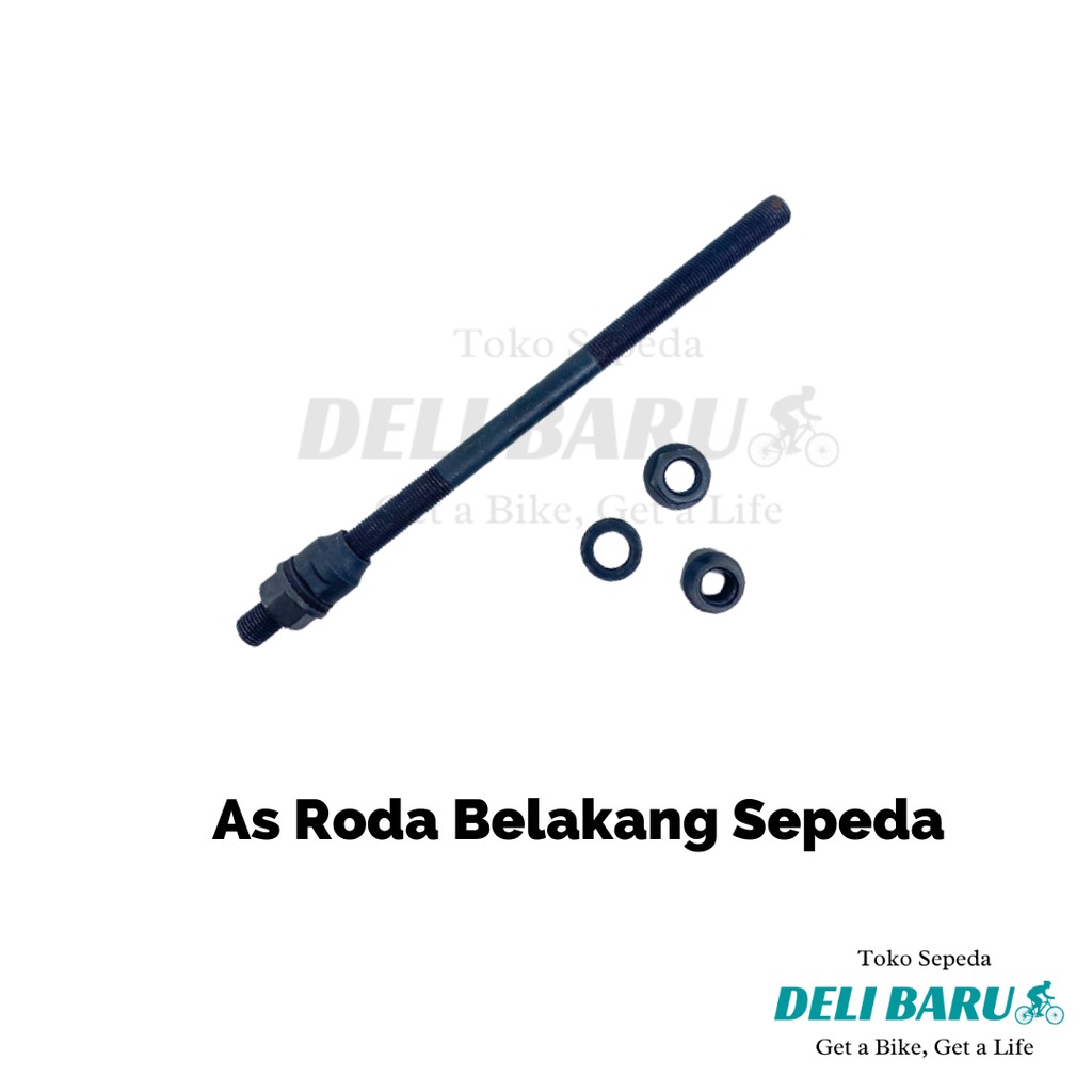 As roda belakang sepeda mur 15 hitam