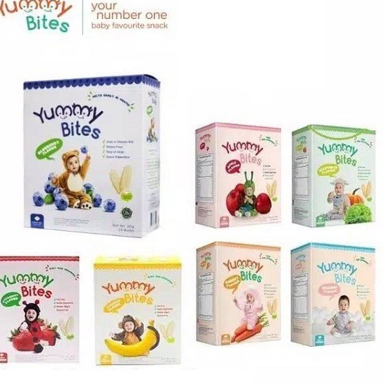 YUMMY BITES Rice Cracker 50g / Snack Bayi / Biskuit Bayi