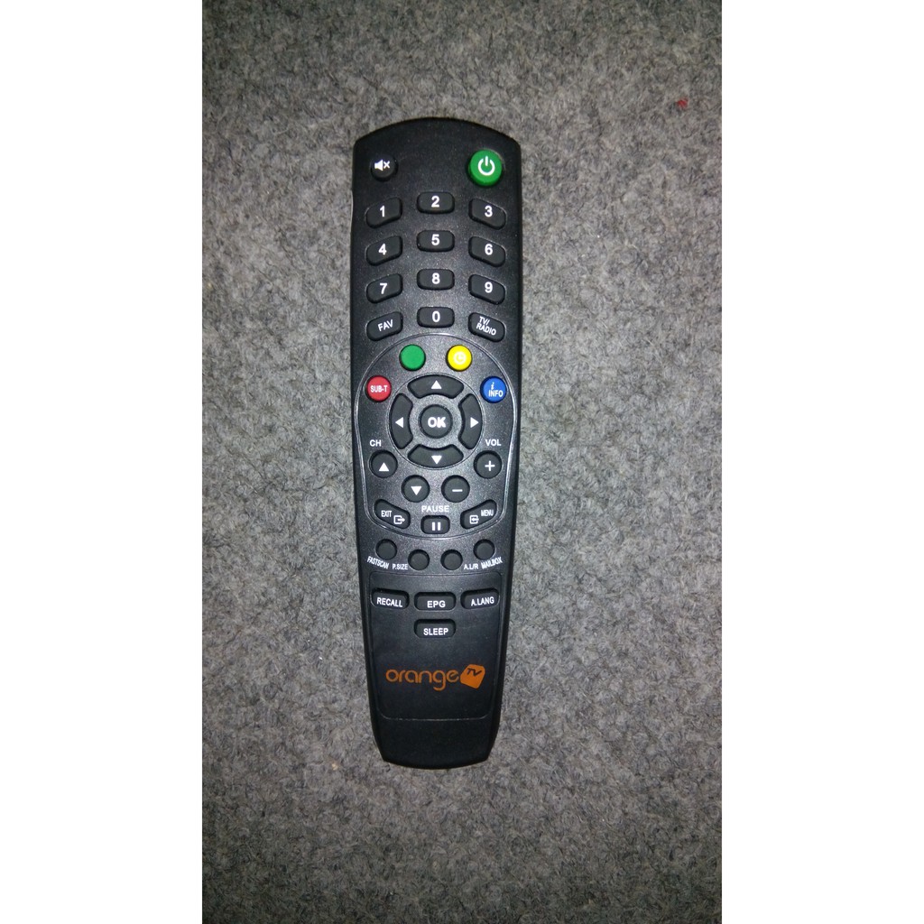 REMOT/REMOTE ORANGE TV HITAM ORI/ORIGINAL/ASLI