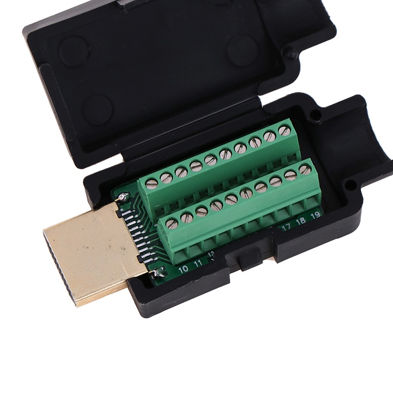 19p Konektor Terminal HDMI Male Tanpa Solder