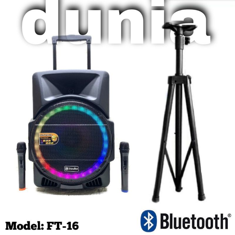 Speaker Portable Wireless Soundbest FT 16 Original 15 inch Bluetooth - USB