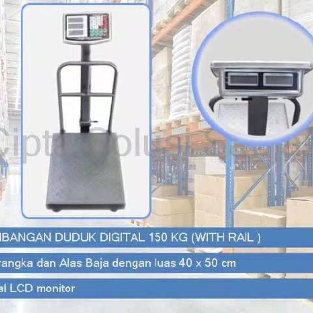 Timbangan digital 150kg morizt 2layar