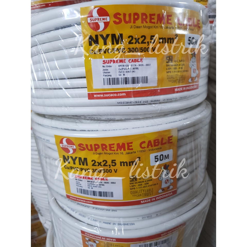 Kabel Supreme NYM 2x2.5 Per Roll 50M