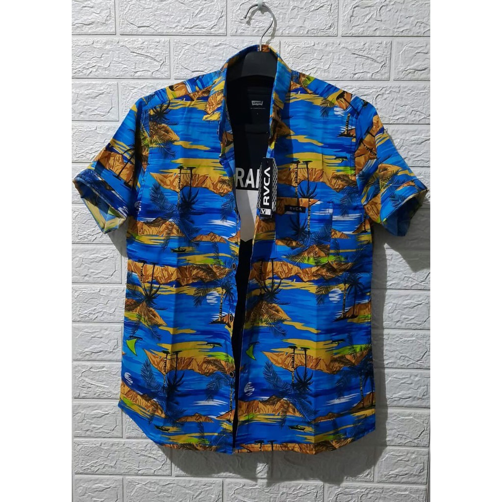 Kemeja Pantai Pria / Kemeja Pantai Lengan Pendek / Kemeja Full printing /Kemeja Pria Lengan Pendek