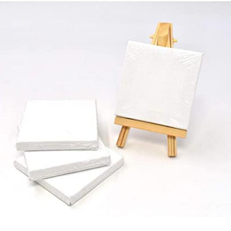 

[KODE PRODUK HSNAU5464] PAKET LENGKAP MELUKIS / STANDING EASEL/KANVAS LUKIS 20 X 20 CM/CAT ACRYLIC/KUAS NO.1/PALET