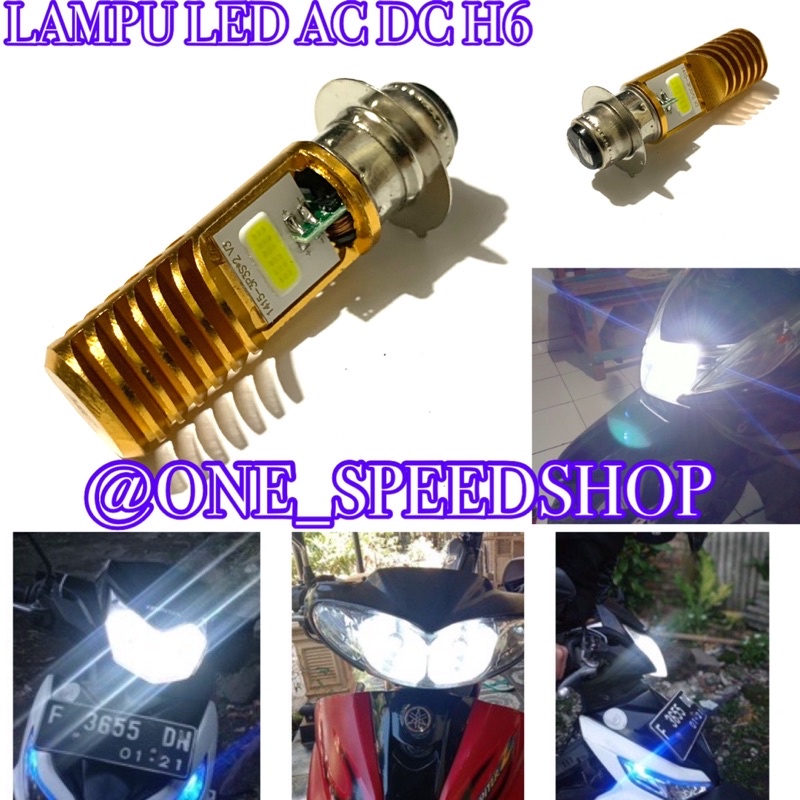 Lampu Depan LED 2 Sisi AC DC Bebek Matic Satria H6 Bholam ac dc H6 ( WARNA RANDOM )