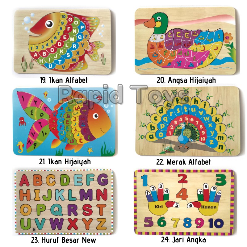 Rapid Toys Puzzle Kayu SNI Murah Berkualitas Bisa COD