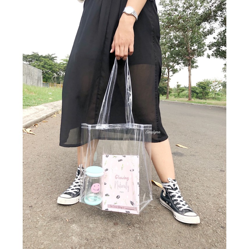 TOTE BAG TRANSPARAN TAS SELEMPANG TRANSPARAN