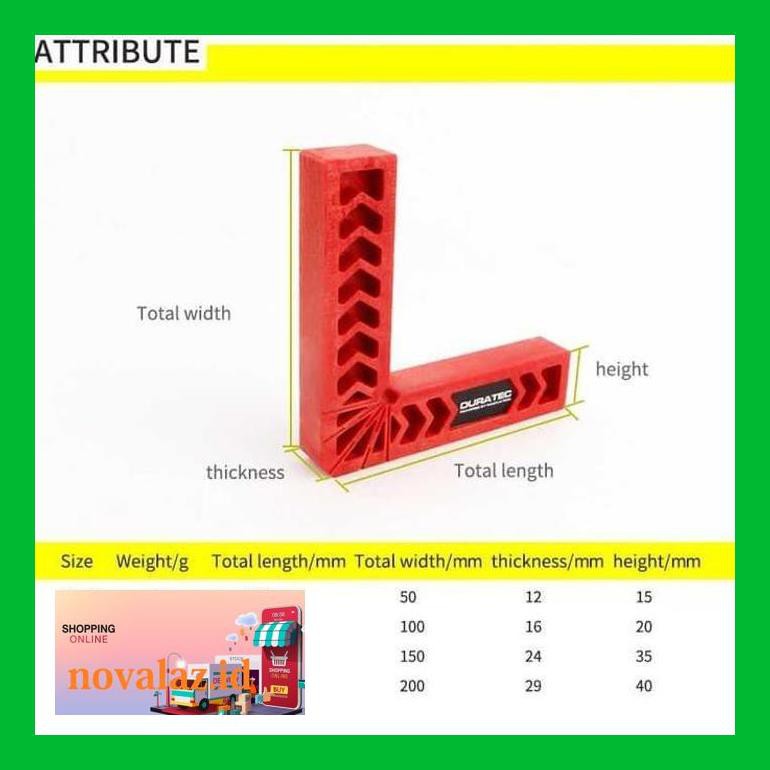 

Novnsa0S Duratec Penggaris Siku Corner Ruler Speed Square 90 Derajat 6" -Ak28 Lnov0Ast