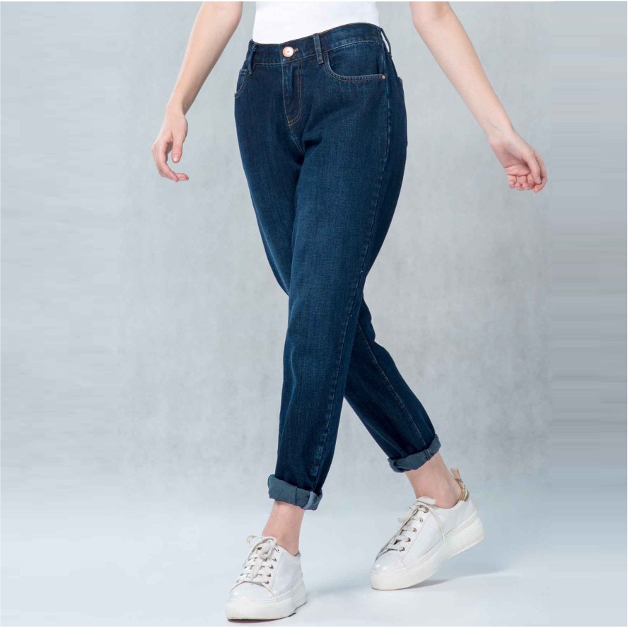 C2 Yovita Navy Jeans Boyfriend Wanita