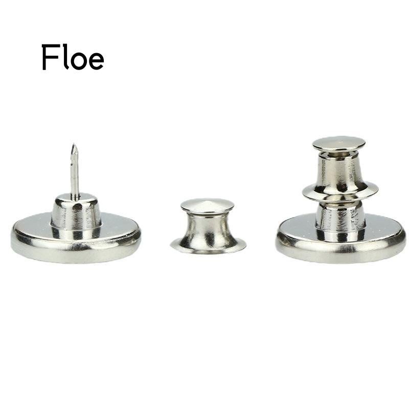 Fl (Buy 3 Get 1 Free) Kancing Metal Adjustable Dapat Dilepas Untuk Celana Jeans / Pakaian Diy